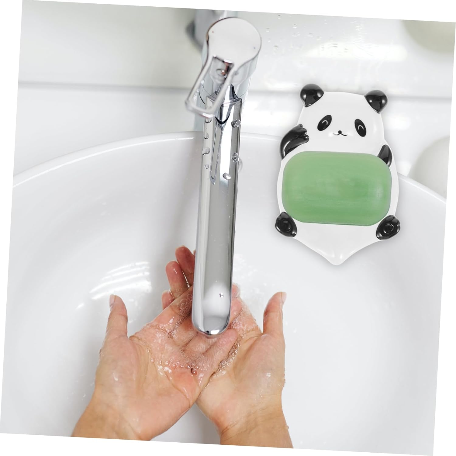 Ceramic Panda Soap Dish Drying Holder