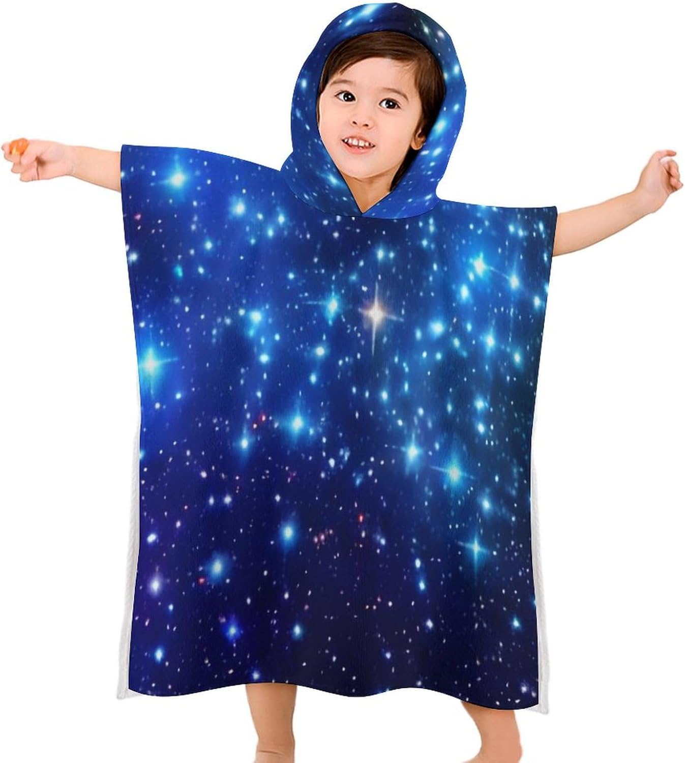 Galaxy Stars Kids Hooded Bath Towel