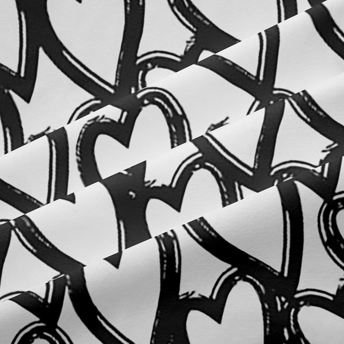 Erosebridal Heart Shaped Shower Curtain Set 72x72