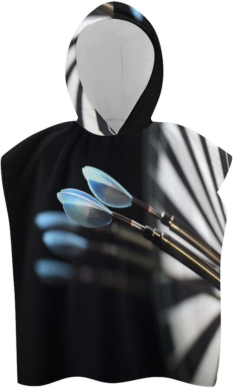 Kids Hooded Towel with Darts Arrows Print