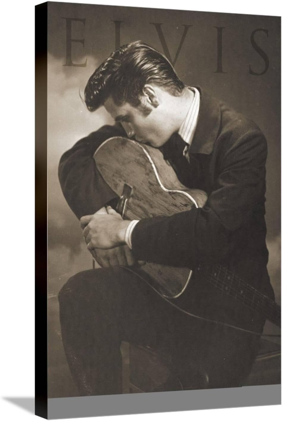 Trends International Elvis Presley Sepia Guitar Wall Poster