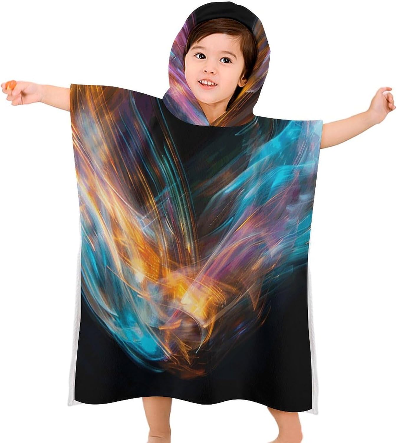 Bright Heart Shape Kids Hooded Towel for Boys Girls