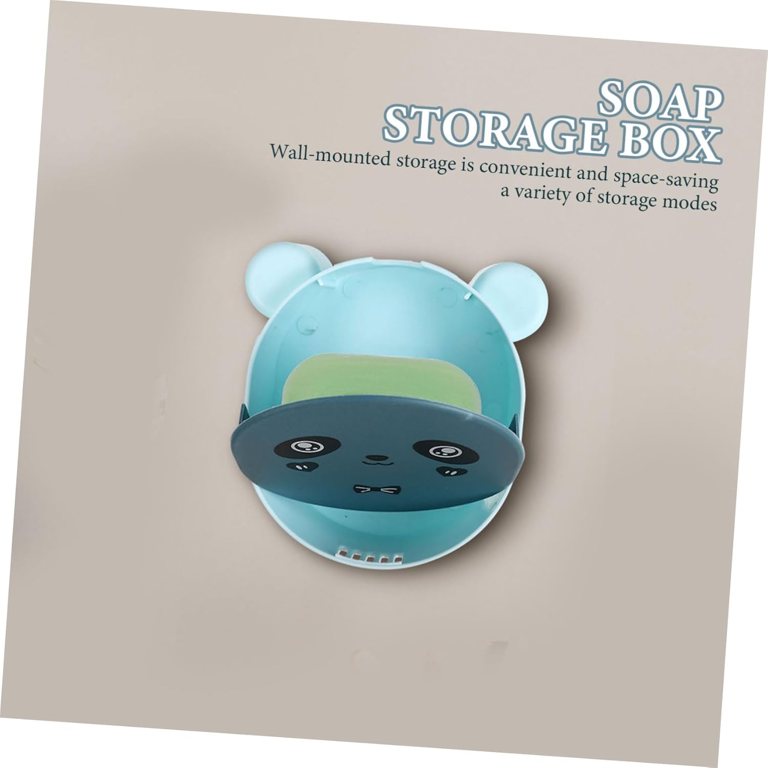 Cabilock Cartoon Soap Holder Wall Mounted with Drain Design