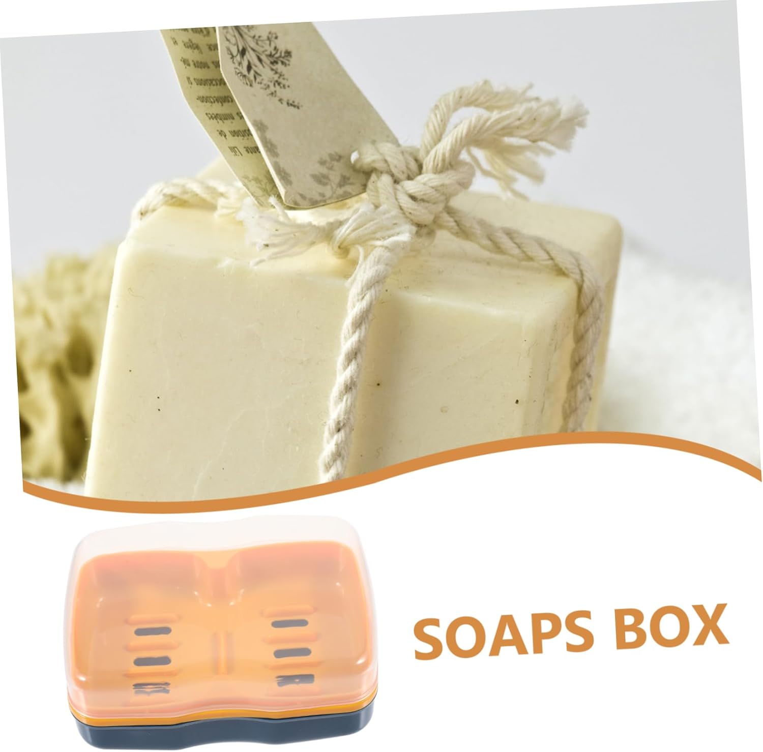 LIFKOME Multi Compartment Soap Dish for Bathroom Kitchen Camping Travel