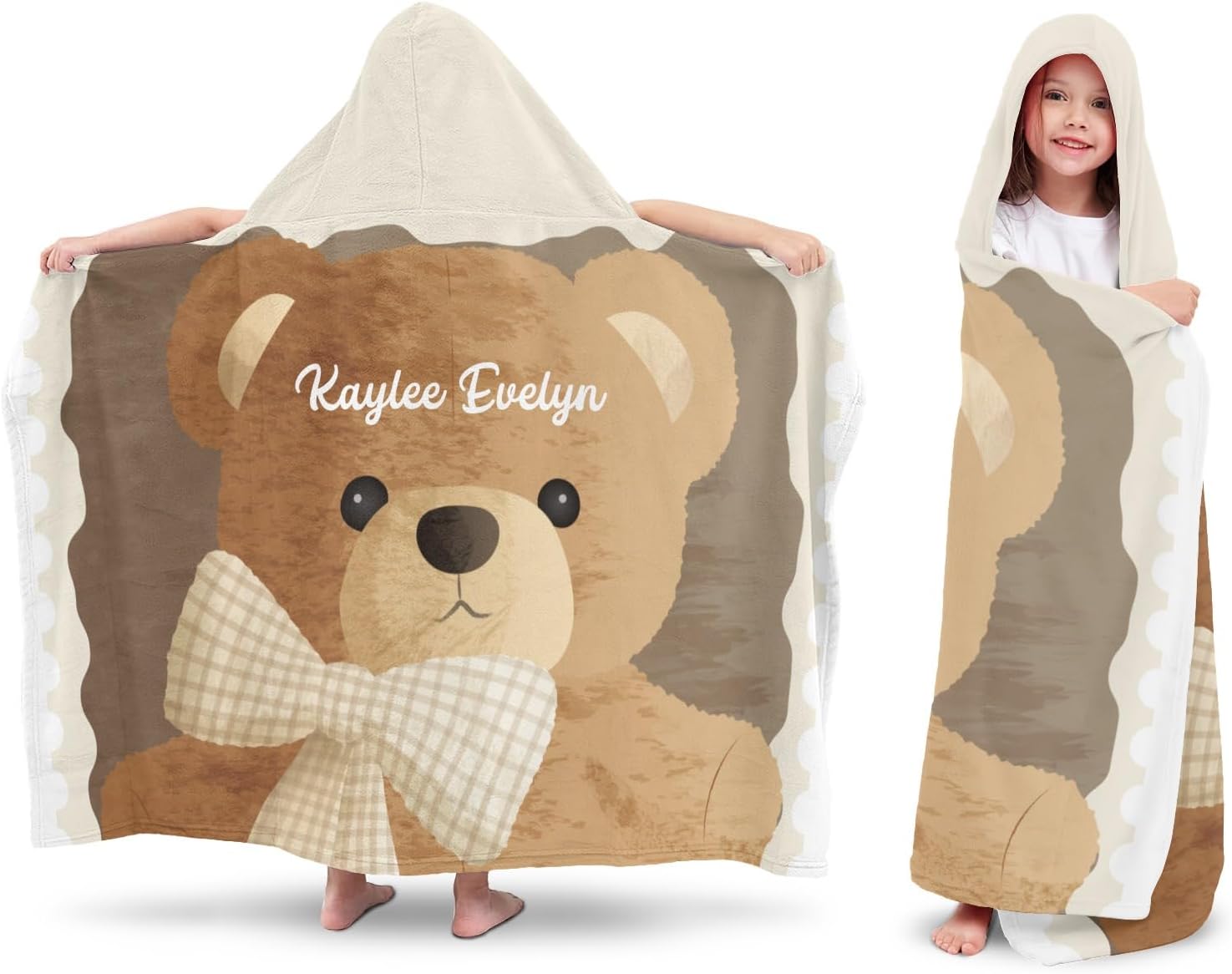 Deven Cute Cartoon Hooded Bath Towel for Kids