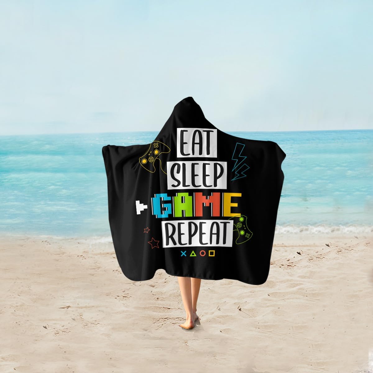 Sleepwish Gamepad Beach Towel with Hood