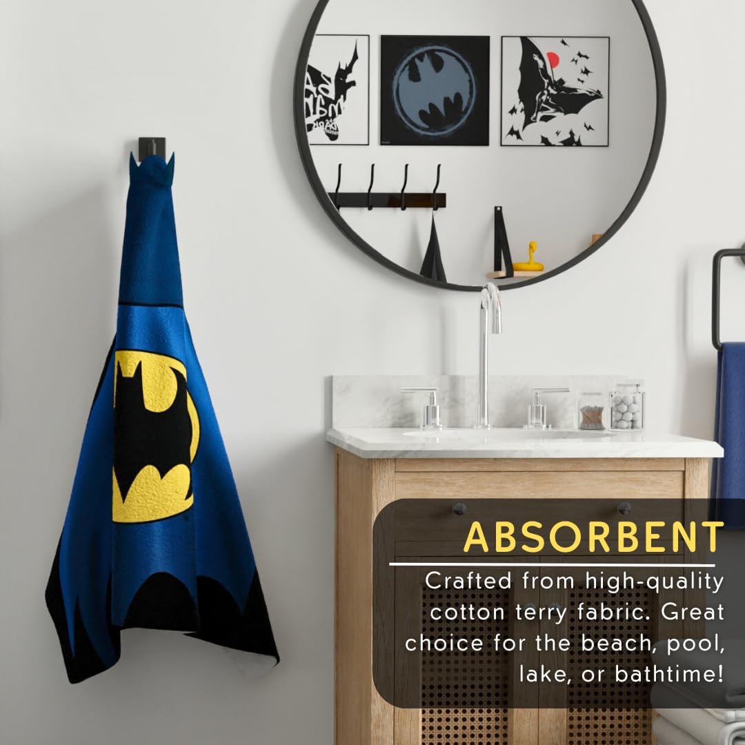 Batman Kids Hooded Bath Towel Wrap 24x50