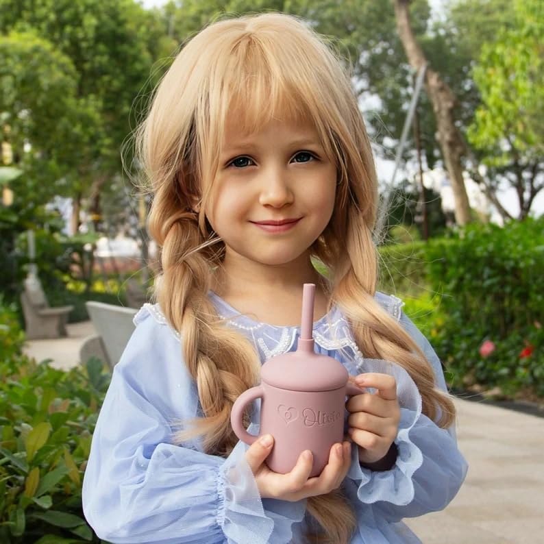 Personalized Engraved Silicone Sippy Cup 5oz for Baby Toddlers