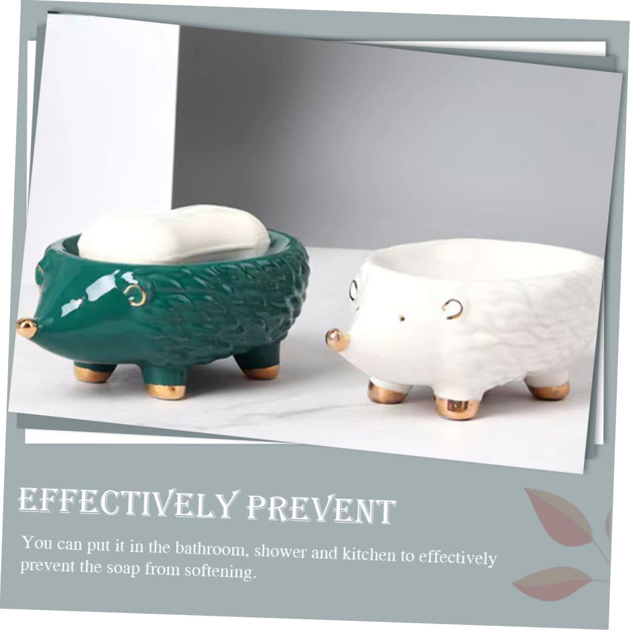 Nordic Style Ceramic Soap Holder Hedgehog Design