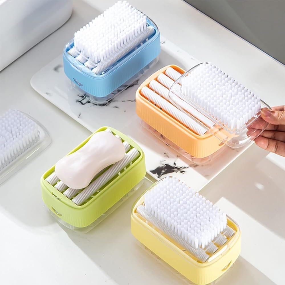 Yellow Soap Box Roller with Foaming Brush and Drainage Case