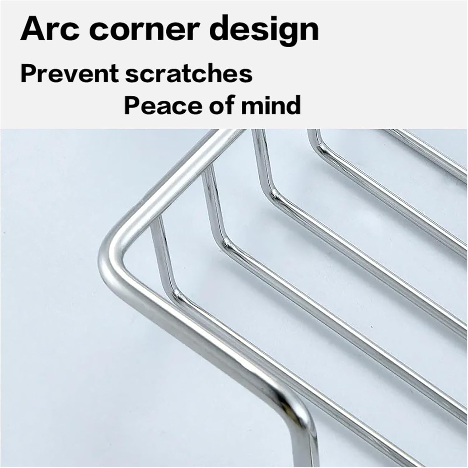 Stainless Steel Soap Holder with 4 Cat Head Hooks for Bathroom Organization