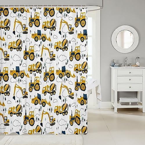 Feelyou Kids Cartoon Truck Shower Curtain Set