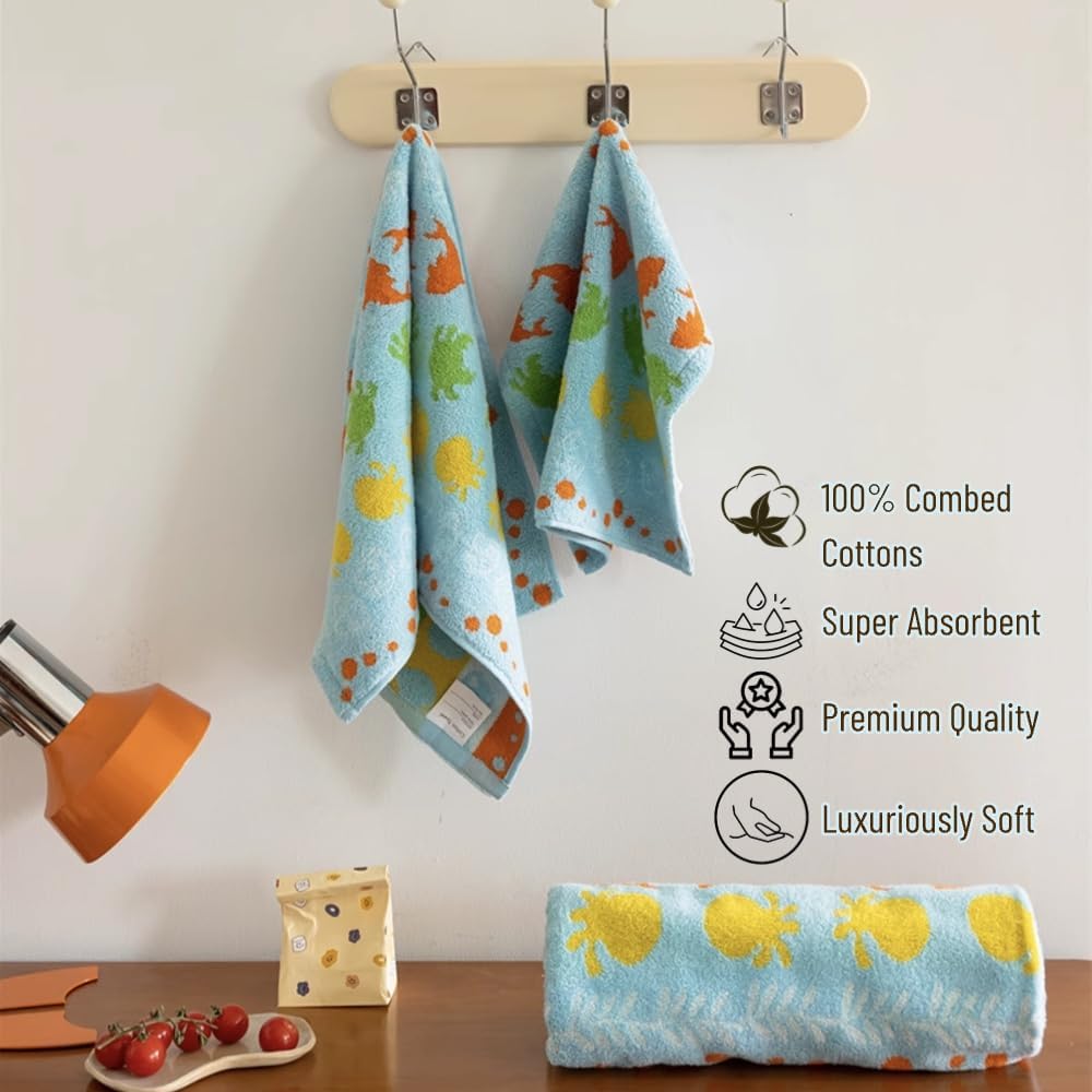 LilRoot Sea Animals Bath Towels Set - 3 Pack