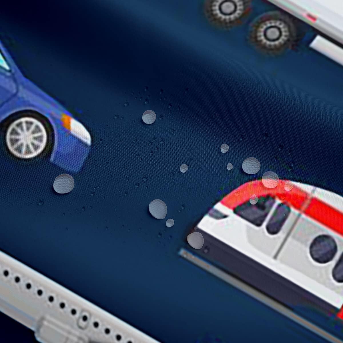 Boys Police Car Bath Curtain Set 72x72