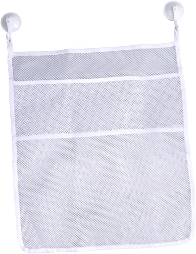 Strong Suction Cup Hooks Bathtub Storage Mesh Net Organizer Set