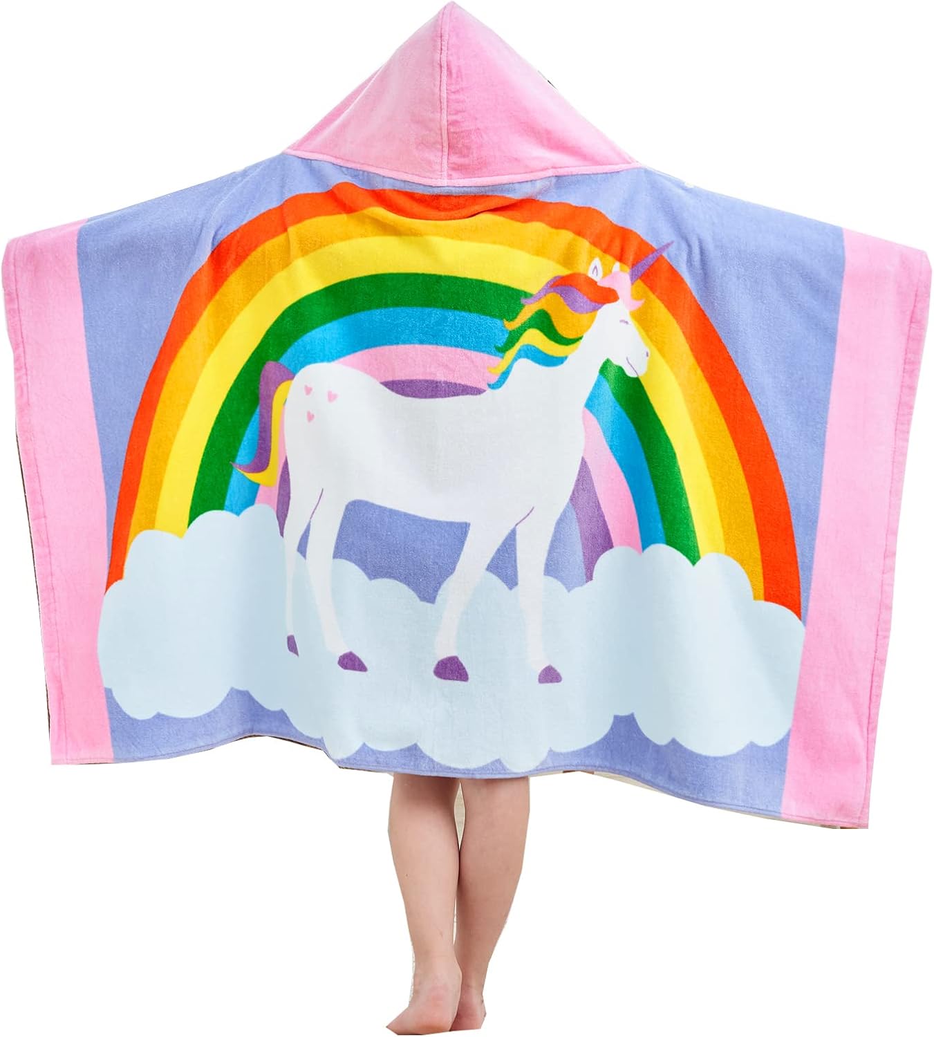 Kids Beach Towel Hooded Bath Towel for Boys Girls Age 3-10
