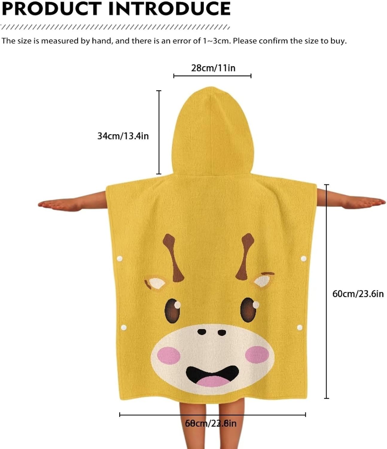 Giraffe Kid Hooded Shower Towel for Kids