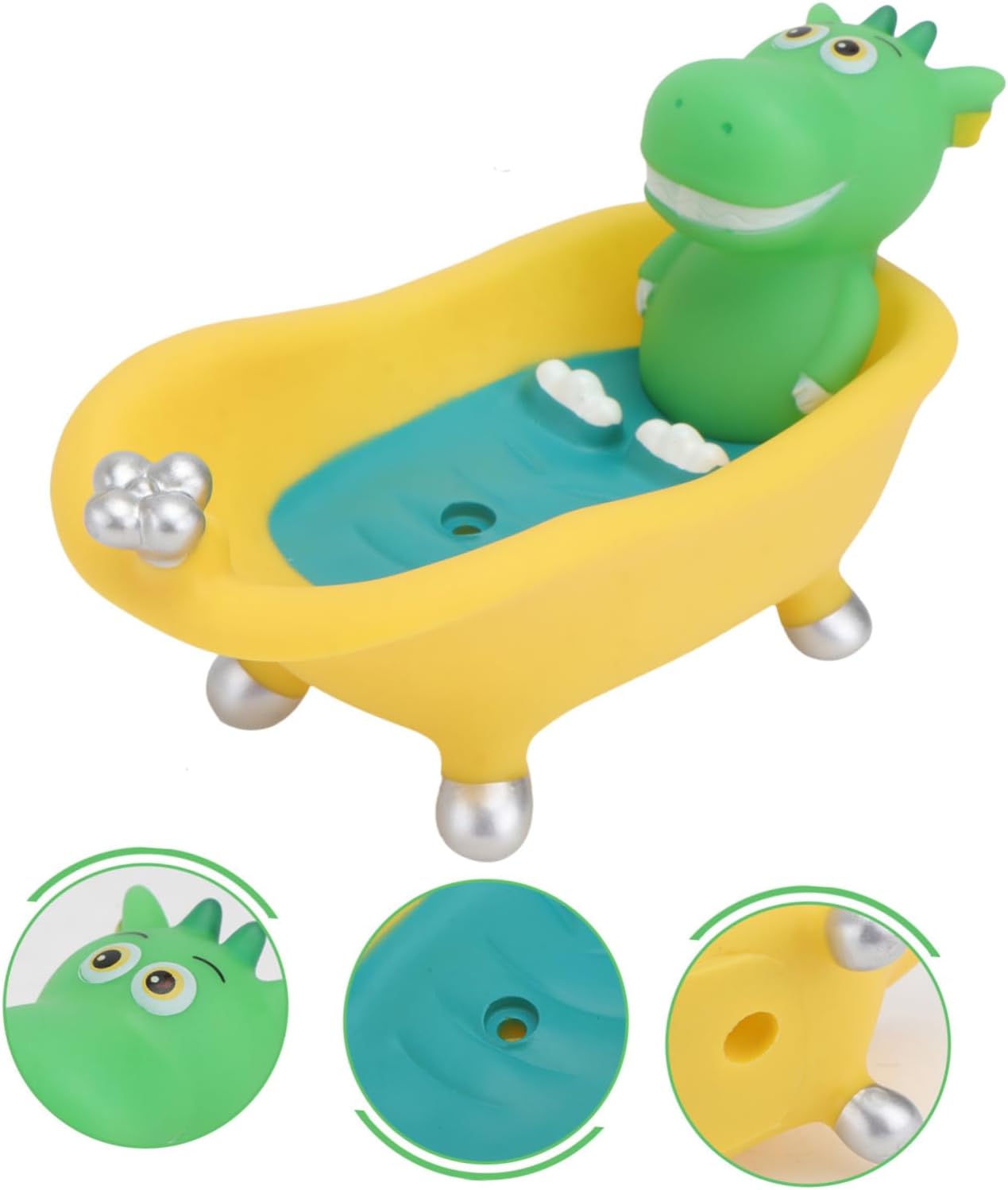 PRETYZOOM Cartoon Dinosaur Soap Holder with Drainage System