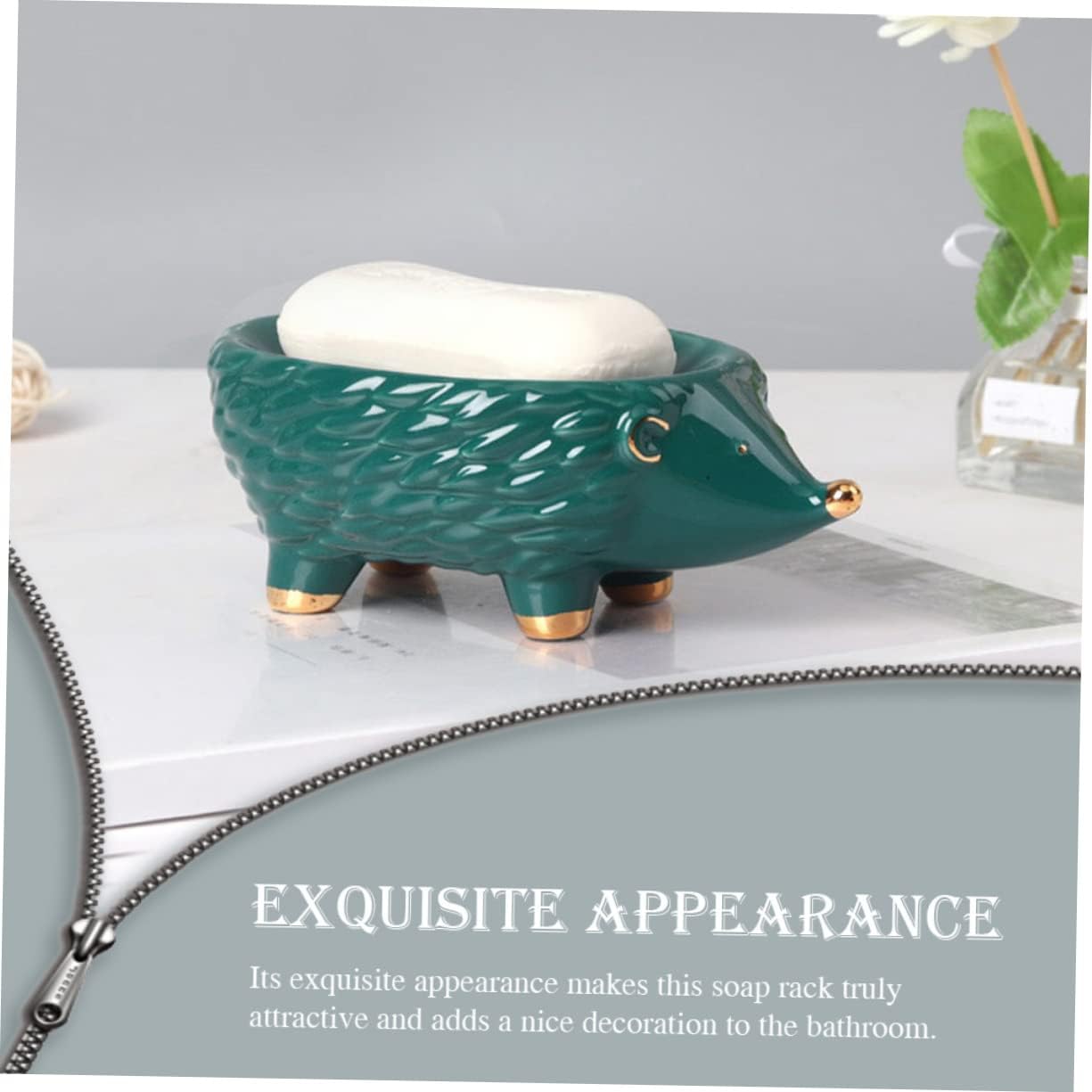 Nordic Style Ceramic Soap Holder Hedgehog Design