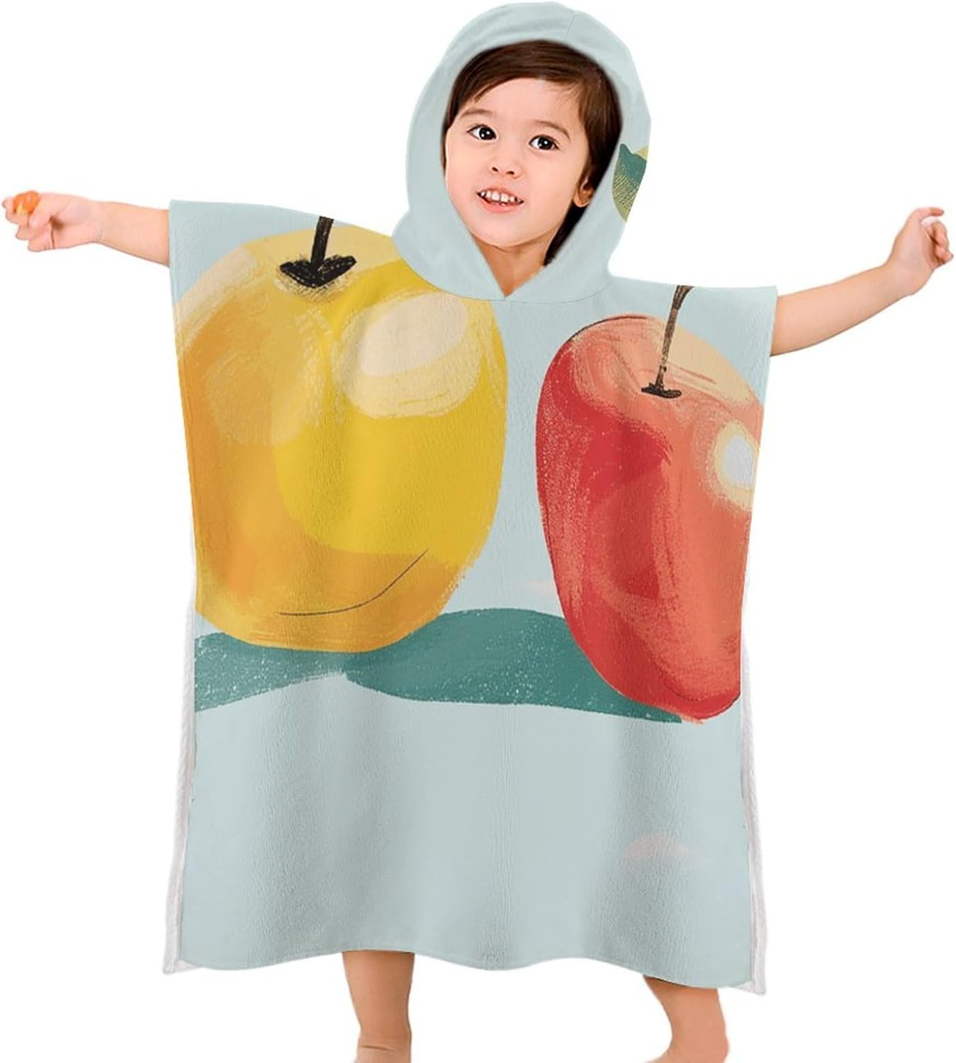 Kids Hooded Beach Towel with Reading Design