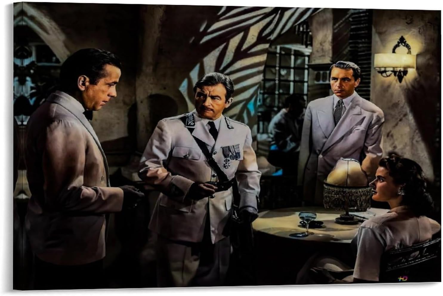 Casablanca Movie Poster Canvas Wall Art 30x20inch