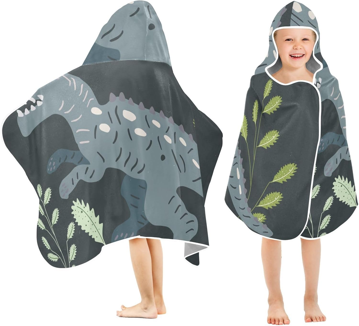 Susiyo Walking Dinosaurs Kids Bath Towel with Hood