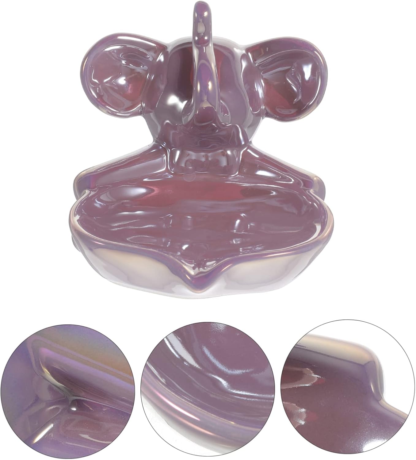 Ciieeo Ceramic Soap Dish with Drainage for Kids