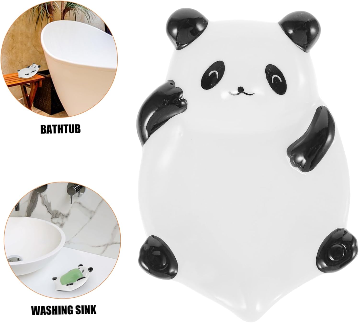 Ceramic Panda Soap Dish Drying Holder