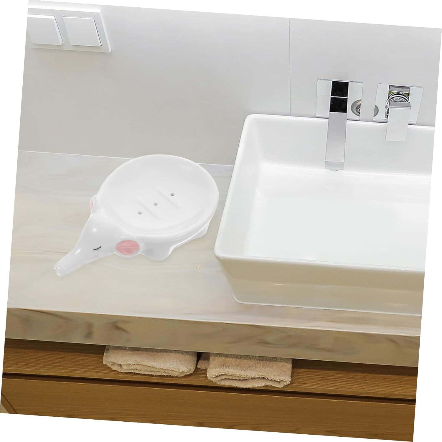 Cute Elephant Ceramic Soap Dish Holder