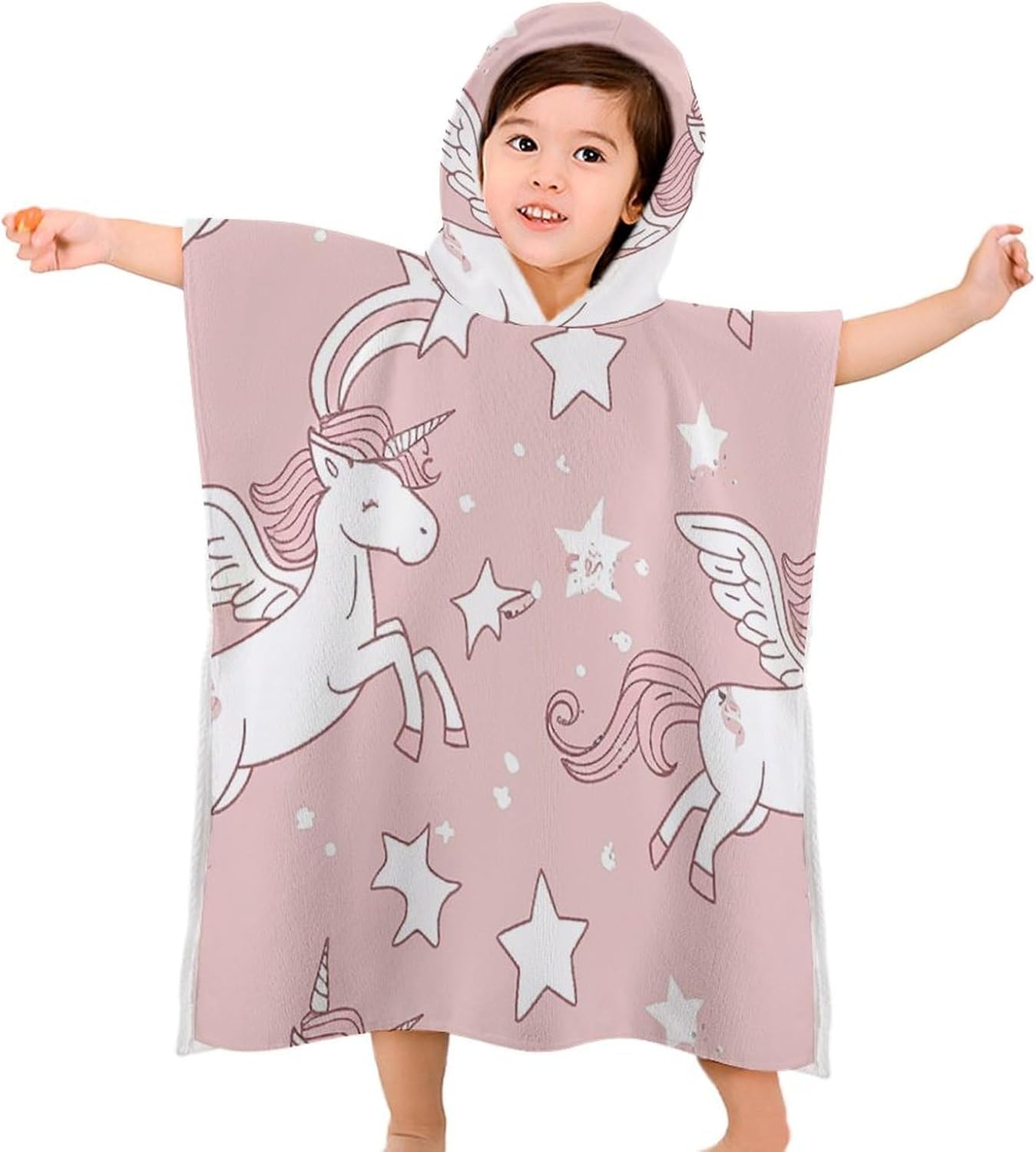 Magic Horse Pattern Kids Hooded Bath Towel