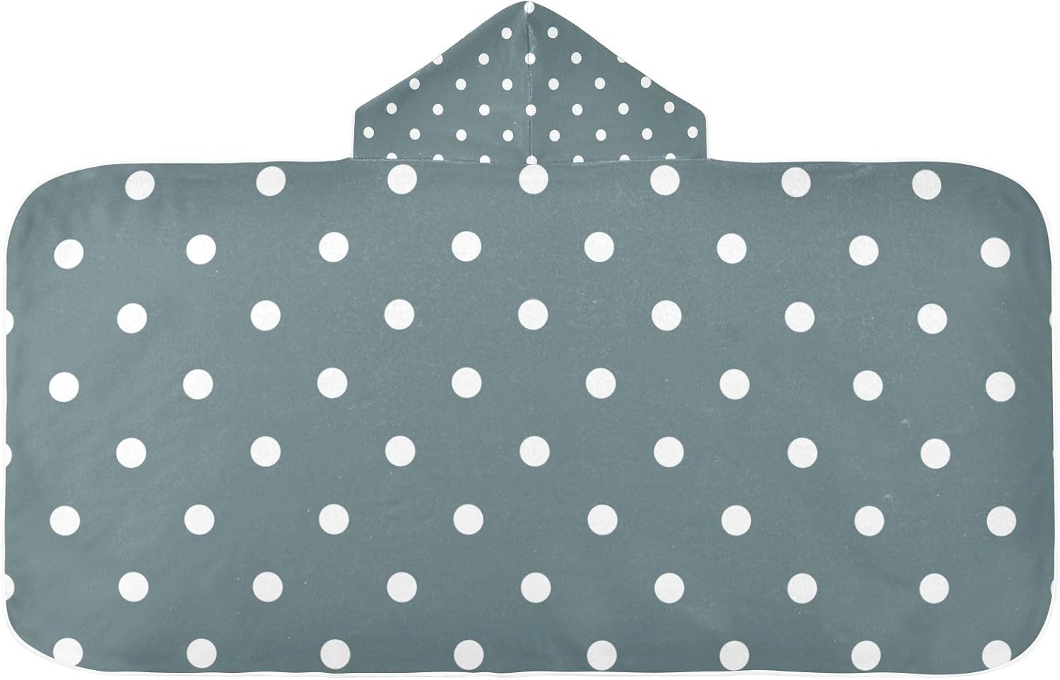 CHIFIGNO White Polka Dots Beach Towel for Kids