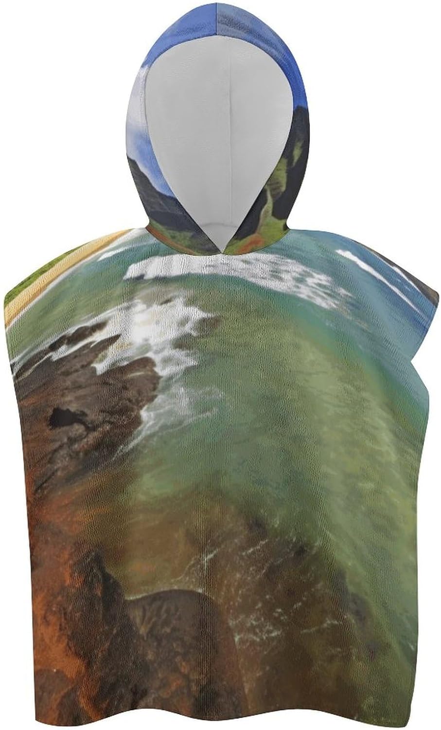Kids Bath Towel with Hawaii Seashore Print