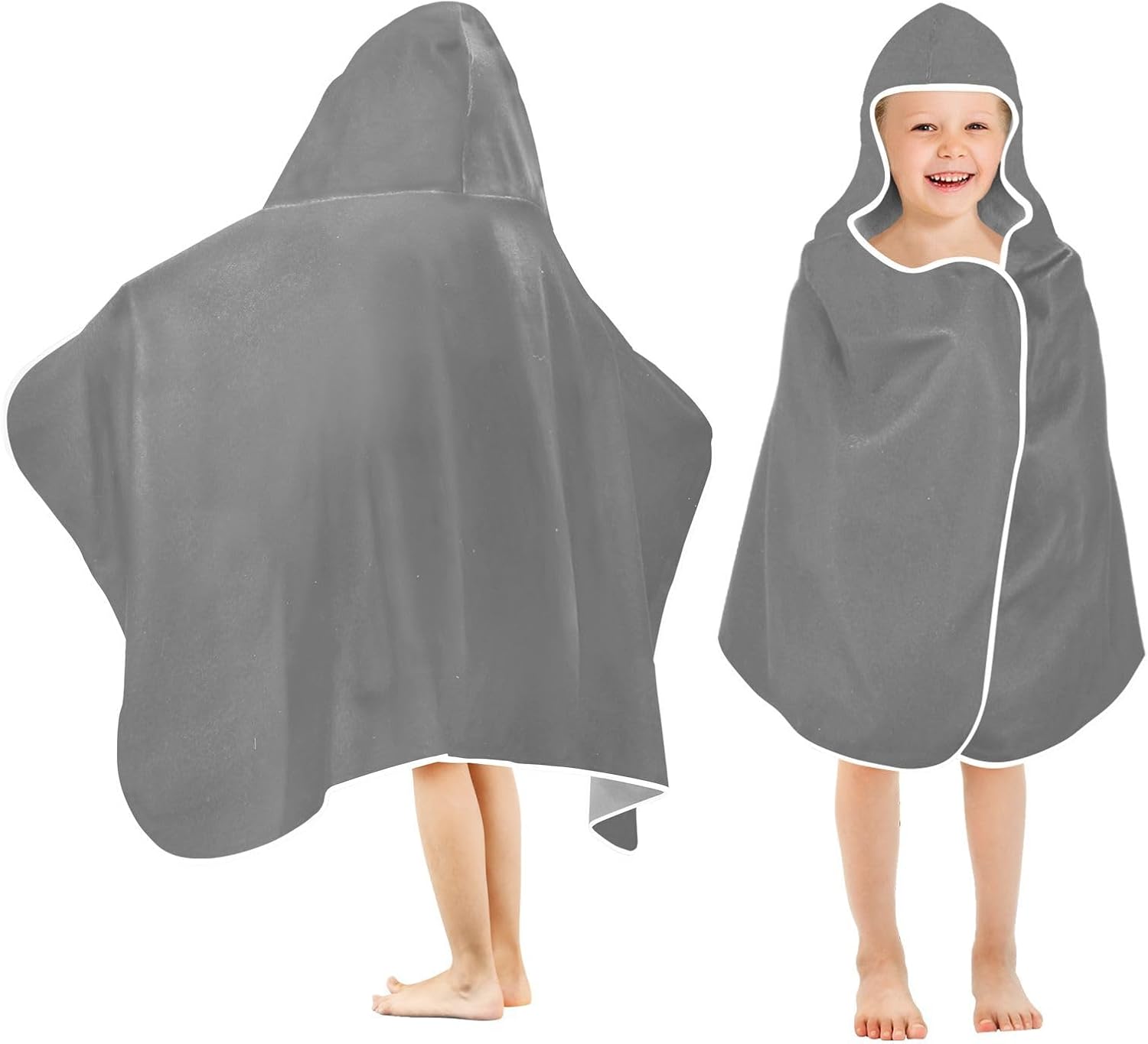 GAIGEO Dim Gray Kids Bath Towels Quick Dry Swim Towel for Toddlers