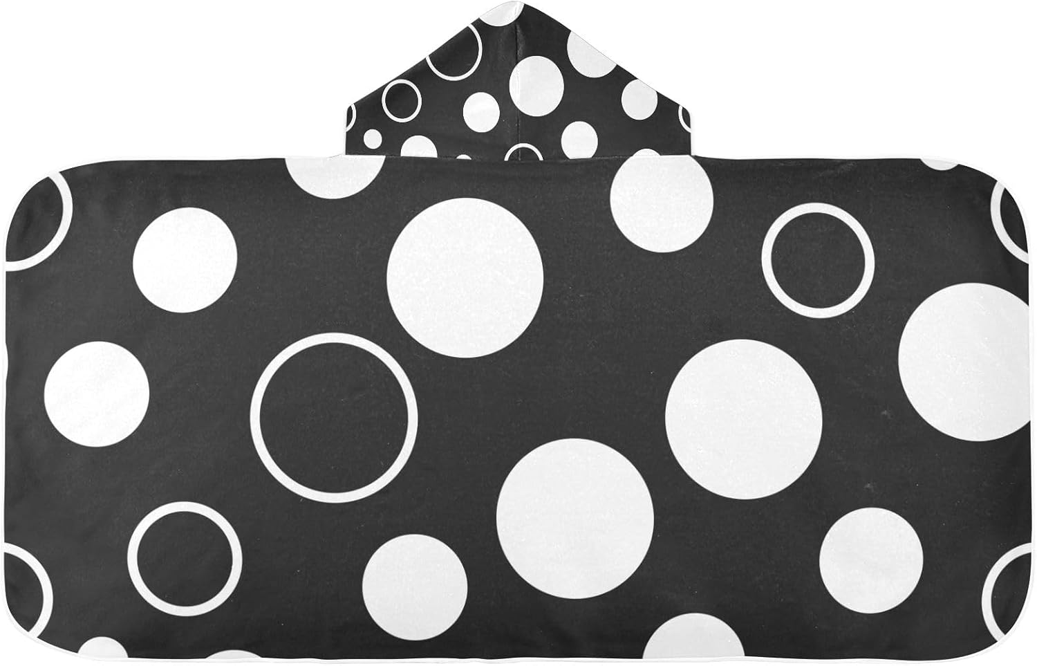CHIFIGNO Kids Hooded Pool Towel with Polka Dots