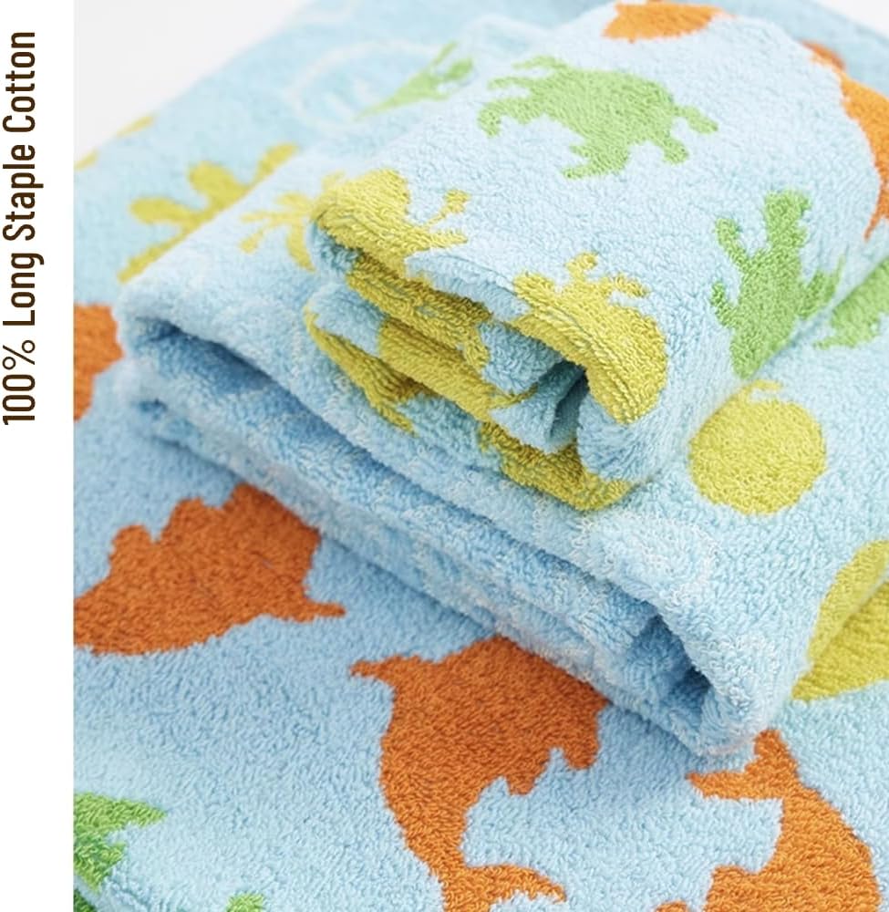 LilRoot Sea Animals Bath Towels Set - 3 Pack