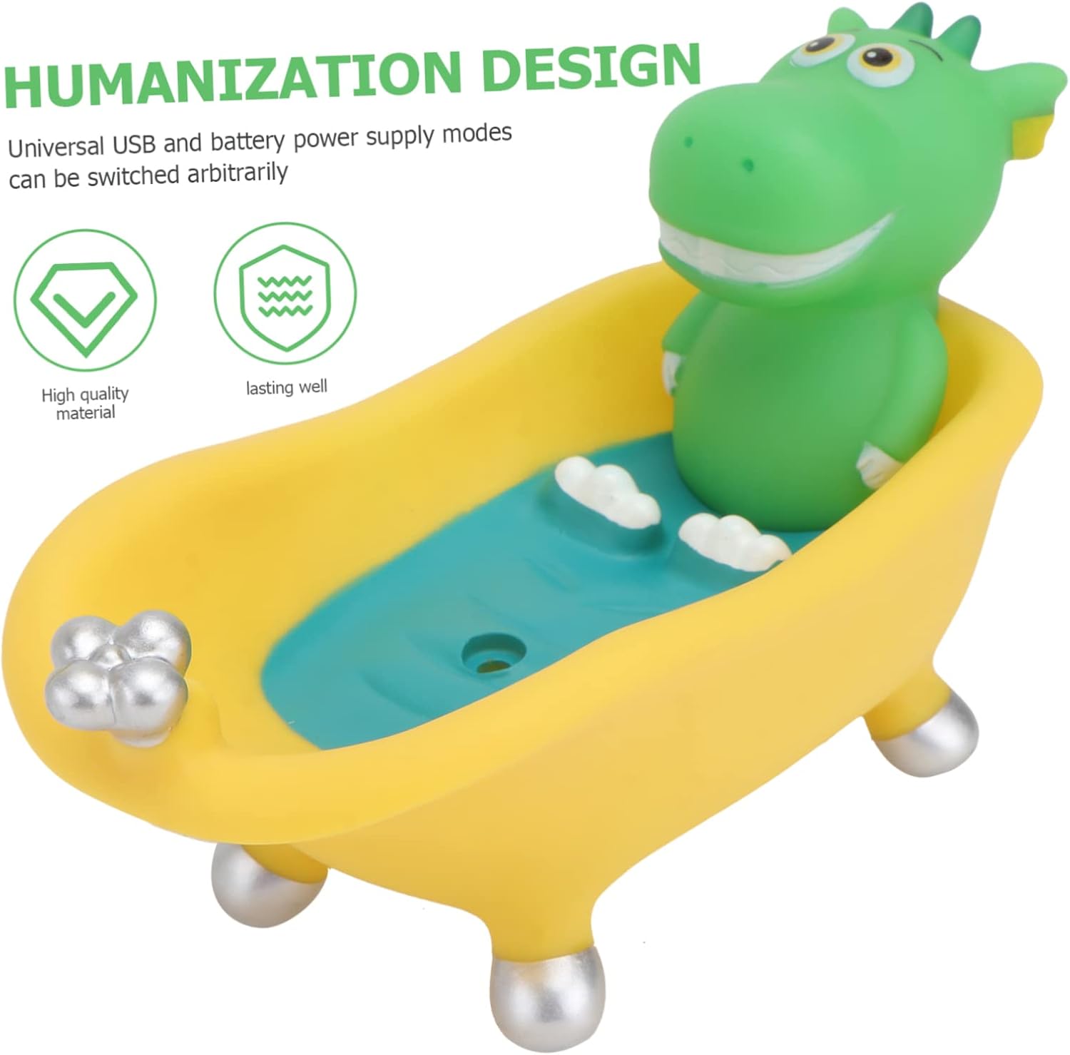 Summer Dinosaur Soap Box Bathtub Shape Holder for Kids