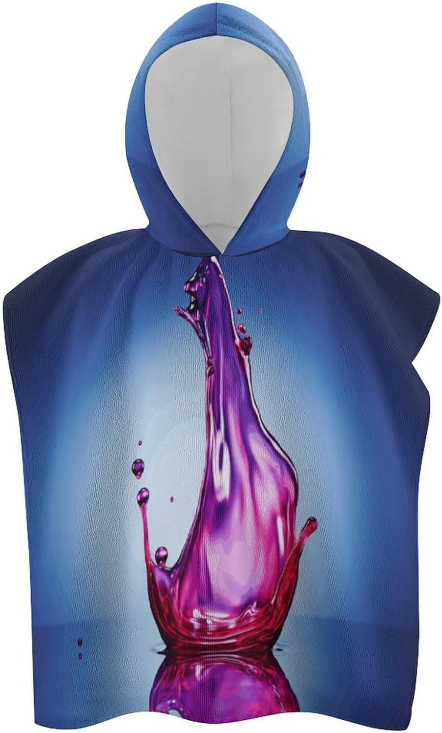 Kids Hooded Bath Towel with Purple Print