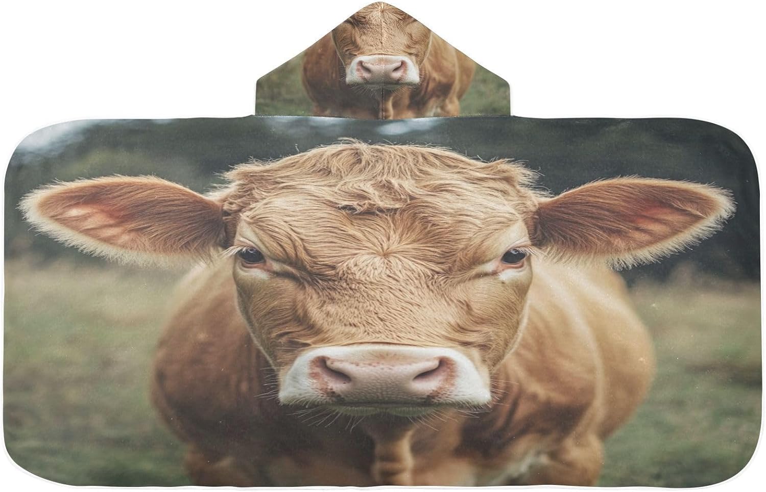 Kigai Cute Cow Hooded Bath Towel for Kids