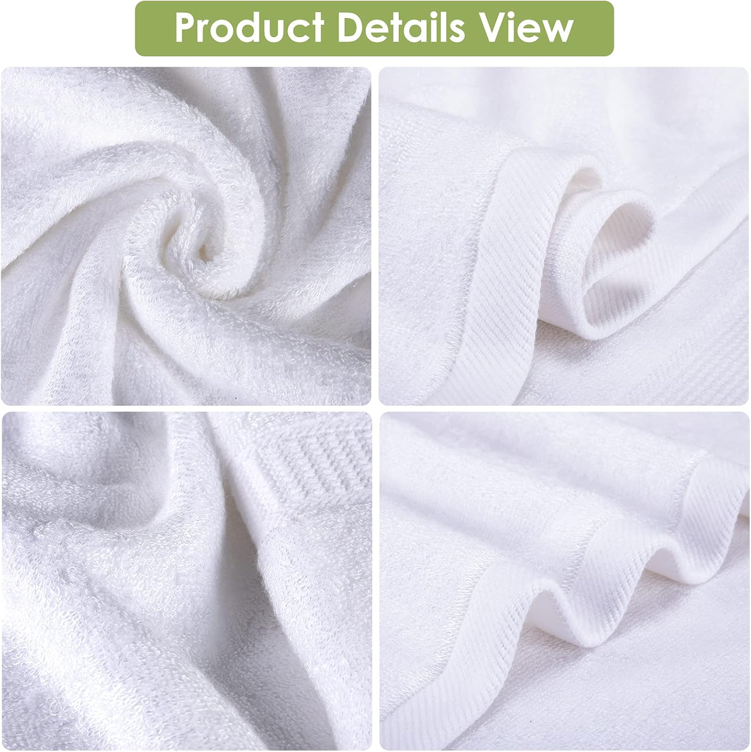 CANFOISON Extra Large Bath Towel 35x70 White