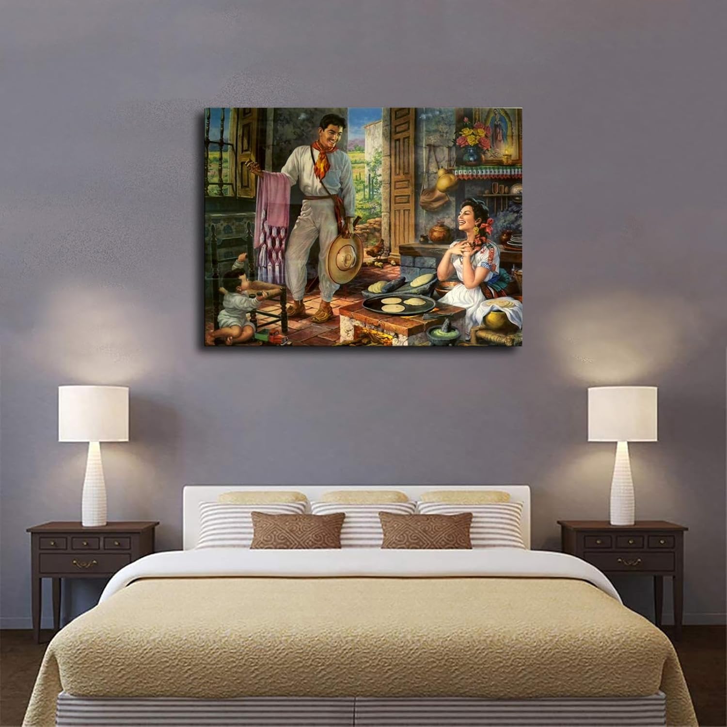 Mexican Folk Art HD Wall Art Poster 12x16 Inch Canvas Print