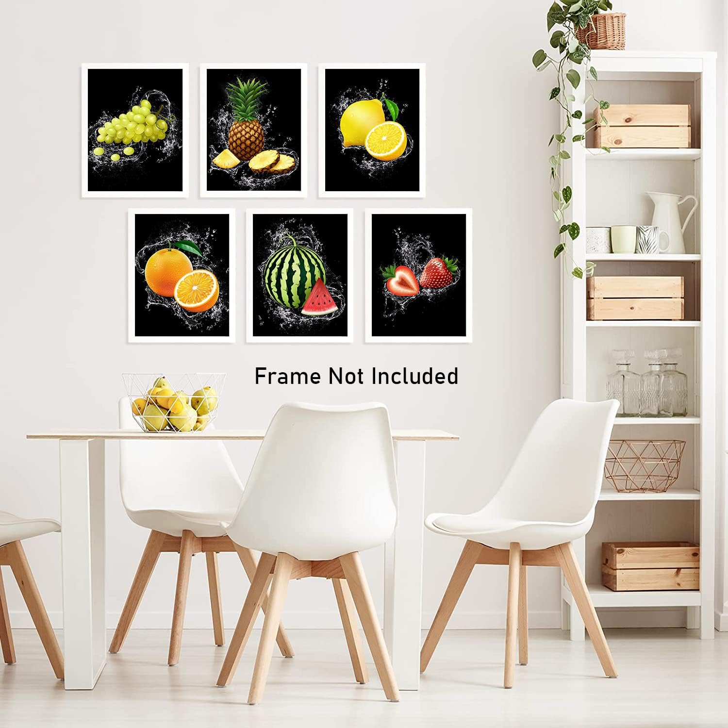 Modern Fruit Wall Art Decor Set of 6