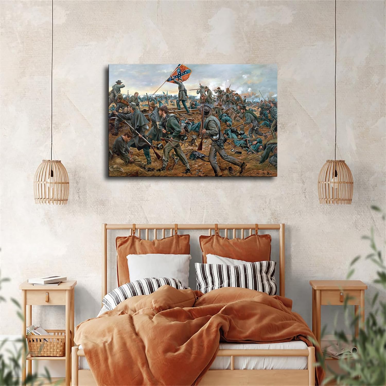 Battle of Fredericksburg Confederate Civil War Poster Framed Canvas Print 24x36inch