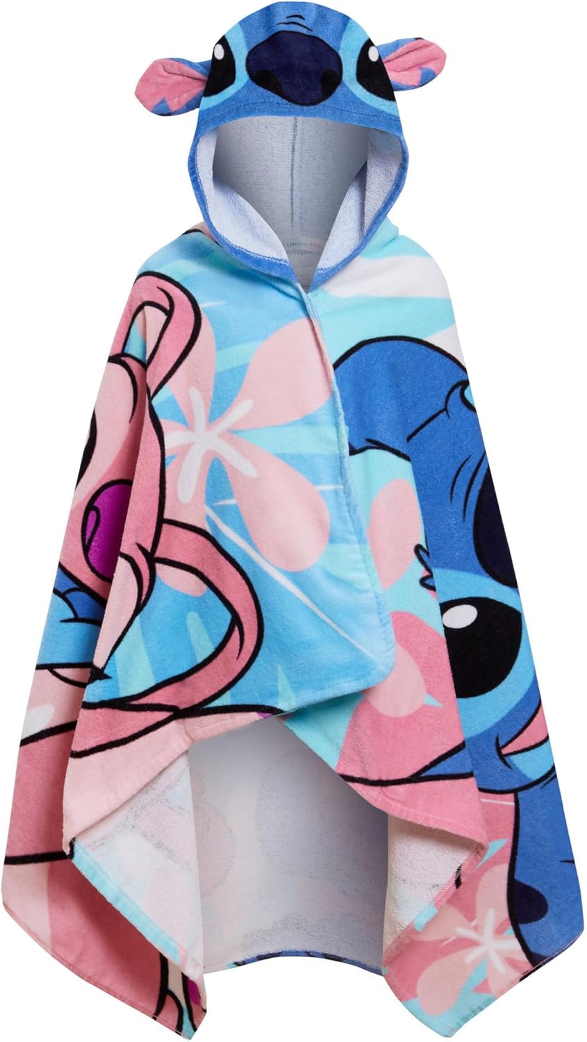 Disney Stitch Hooded Towel Poncho for Kids