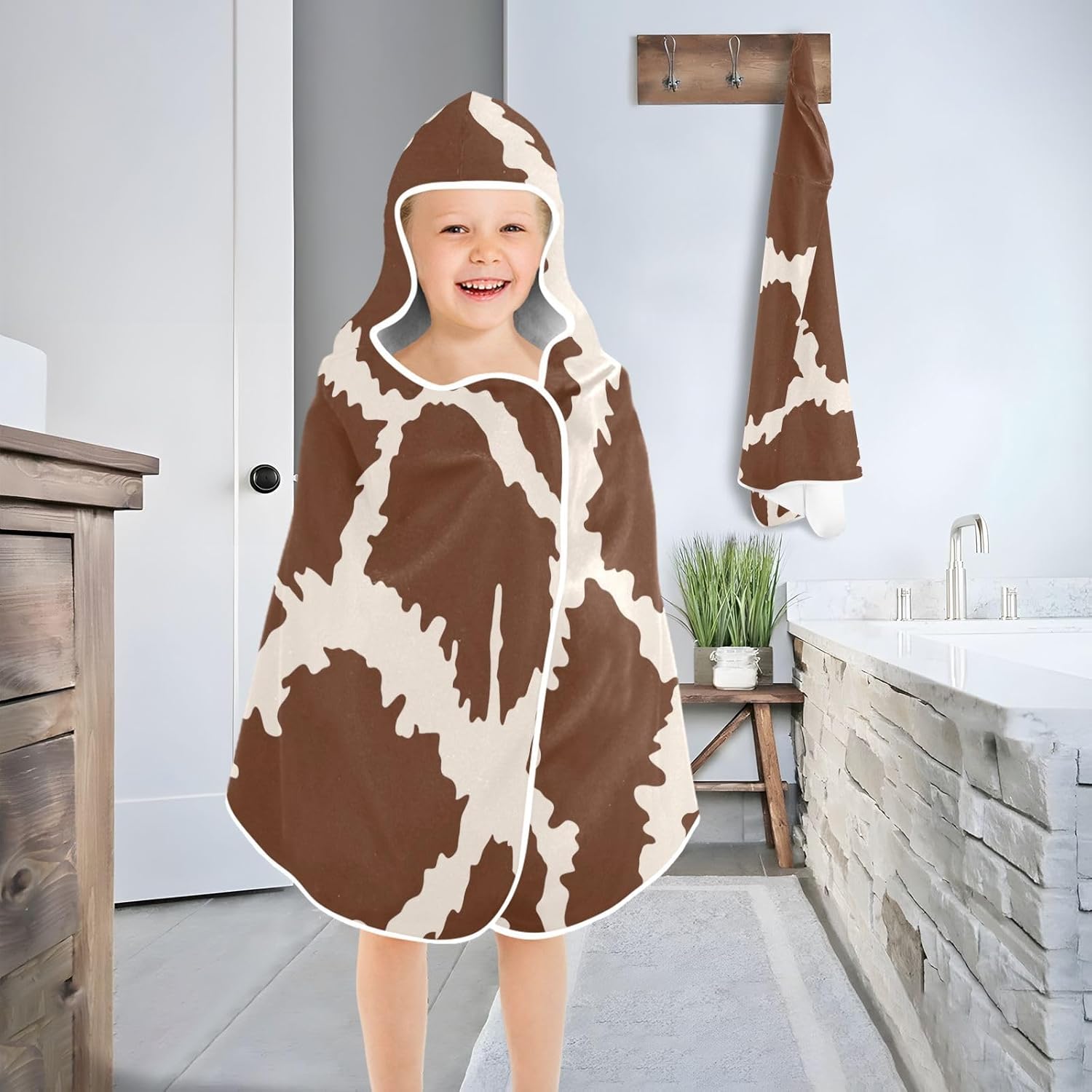 Susiyo Kids Hooded Bath Towel Giraffe Skin 235x50 Inch