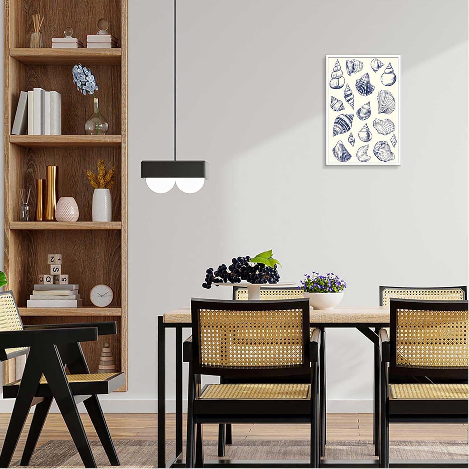 Retro Simple Shell Poster 12x16in Unframed