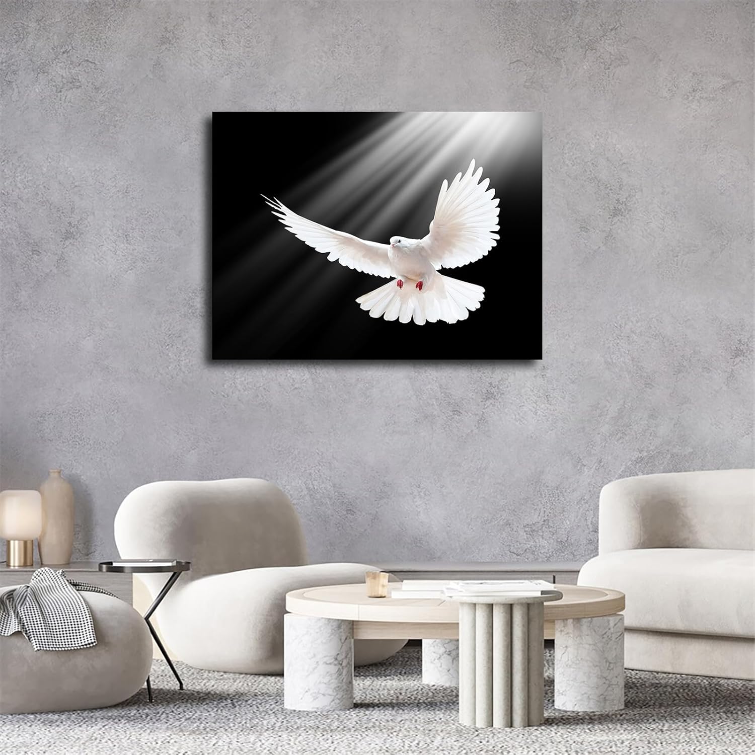 White Dove Holy Spirit Canvas Wall Art Poster Print