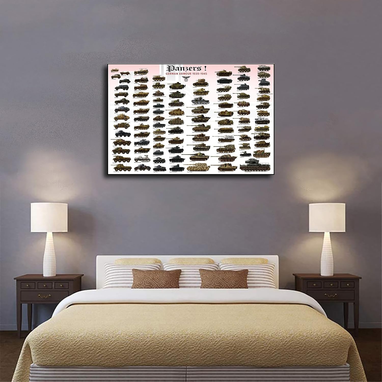 German Tanks Panzers HD Canvas Poster Art 12x18inch