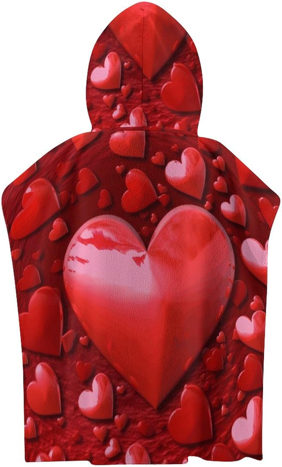 Kids Hooded Towel with Love Print