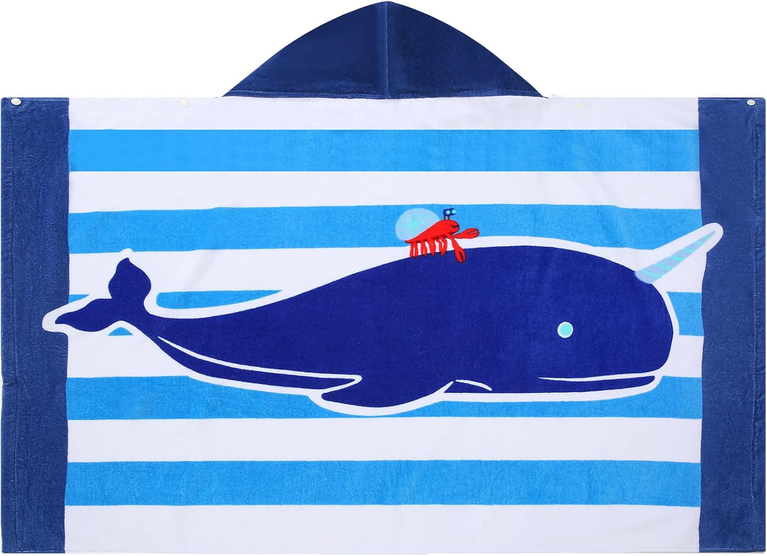 Bavilk Kids Hooded Bath Towel with Cartoon Animal Print