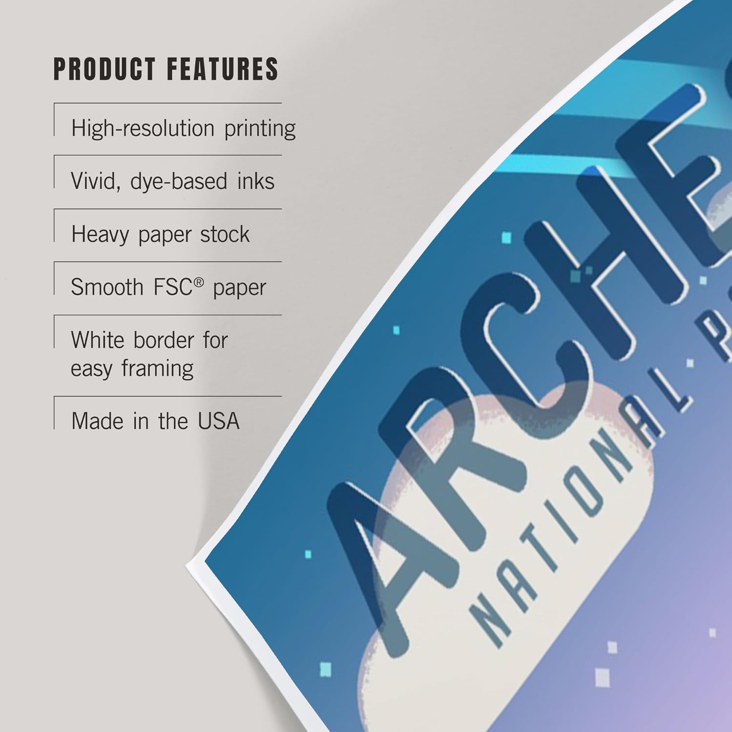 Lantern Press 8x12 Art Print Double Arch Arches National Park Utah Pop Sky